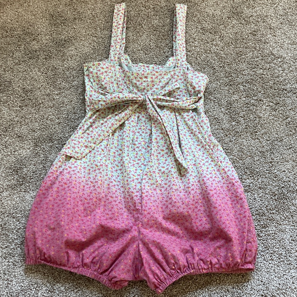 Betsey Johnson Floral Calico Cottagecore Bubble Hem Bloomers Romper Y2K Coquette - Picture 2 of 10